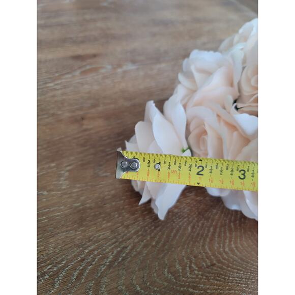 Blush-colored Artificial Rose Bush Bouquet 17"H - Picture 7 of 7